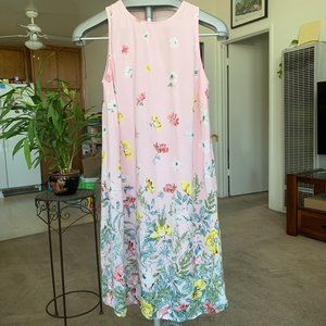 Loft Floral Sleeveless Midi Dress